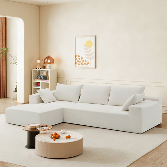 109*68" Modular Sectional Living Room Sofa Set Modern Minimalist Style Couch White eprolo