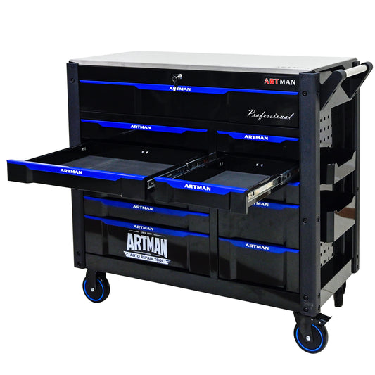 12-Layer Drawer Multi-Purpose Tool Car, With Wheels, Iron Top eprolo