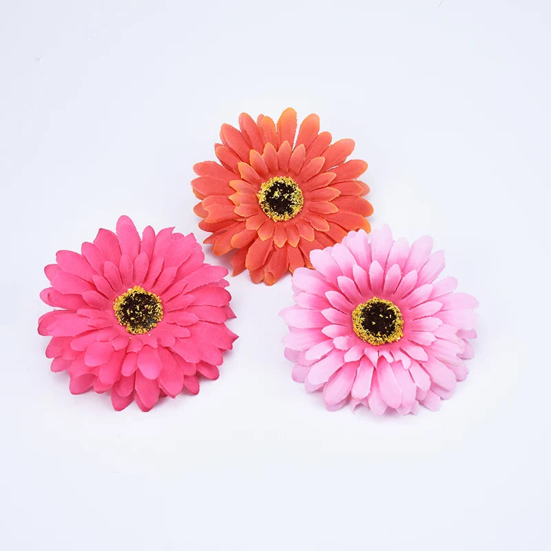 10Cm Cheap Artificial Flowers Christmas Decorations for Home Wedding Diy Gifts Garland Fake Plants Daisy Plastic Silk Gerbera Ishop.supply