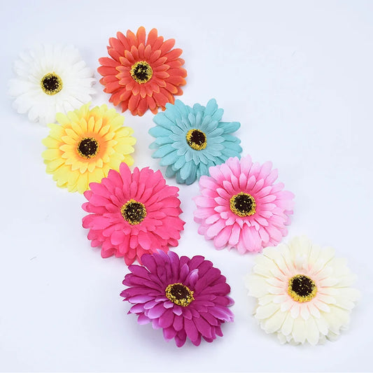 10Cm Cheap Artificial Flowers Christmas Decorations for Home Wedding Diy Gifts Garland Fake Plants Daisy Plastic Silk Gerbera Ishop.supply