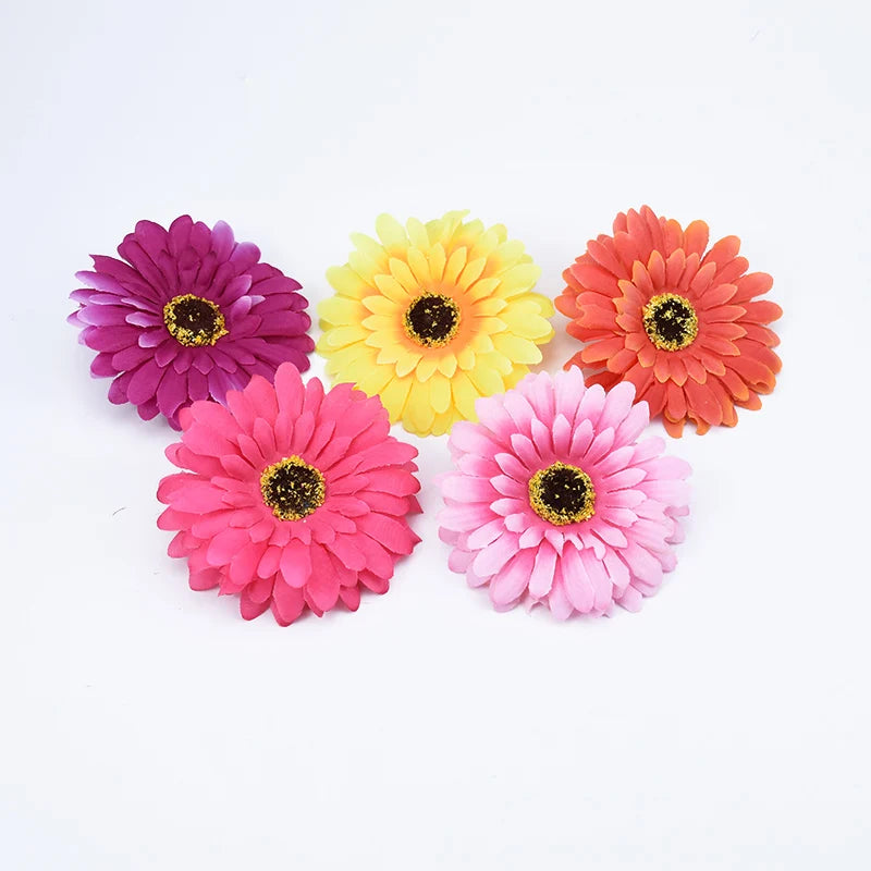 10Cm Cheap Artificial Flowers Christmas Decorations for Home Wedding Diy Gifts Garland Fake Plants Daisy Plastic Silk Gerbera Ishop.supply