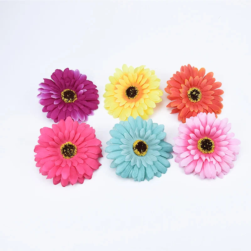 10Cm Cheap Artificial Flowers Christmas Decorations for Home Wedding Diy Gifts Garland Fake Plants Daisy Plastic Silk Gerbera Ishop.supply