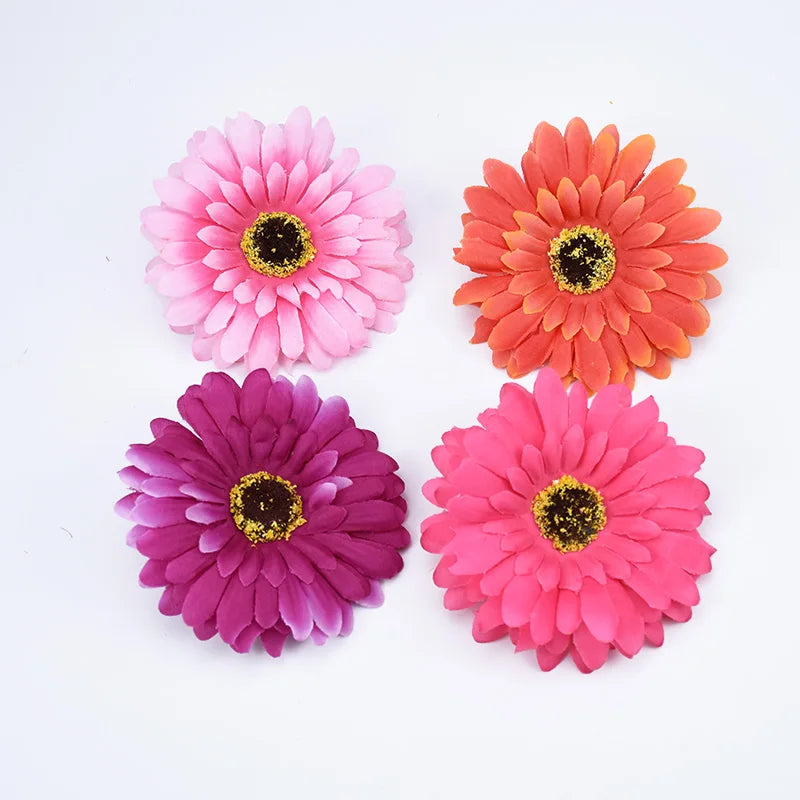 10Cm Cheap Artificial Flowers Christmas Decorations for Home Wedding Diy Gifts Garland Fake Plants Daisy Plastic Silk Gerbera Ishop.supply