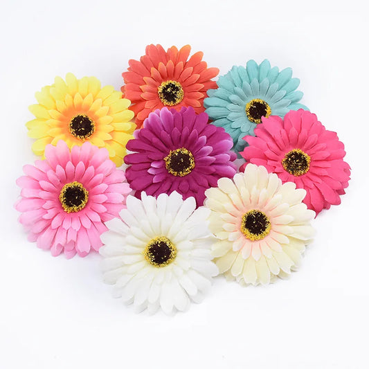 10Cm Cheap Artificial Flowers Christmas Decorations for Home Wedding Diy Gifts Garland Fake Plants Daisy Plastic Silk Gerbera Ishop.supply